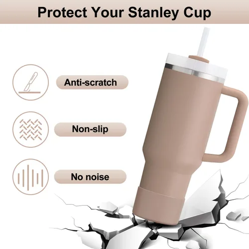 Vista 5 de Affute Funda protectora de silicona para Stanley Quencher H2.0 de 40 onzas y IceFlow Flip 20 oz 30 oz e hydroflask 12-24 oz, funda antideslizante