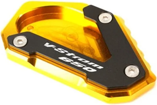 Vista 10 de Motorcycle Kickstand Pad Side Stand Extension Enlarge Support Plate for Suzuki V-Strom 650 VSTROM 650 XT DL650 2004 2021 (Color : Black)