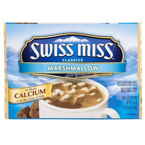 Vista 4 de Swiss Miss 635937 Swiss Miss Malvaviscos Cacao 0.73 Oz. 50/Caja (GOV47492)