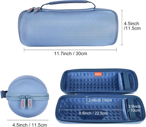 Vista 3 de Funda rígida EVA para altavoz Bluetooth JBL Charge 4/5, compatible con JBL Charge 4/5, funda de altavoz portátil, impermeable, duradera, Azul