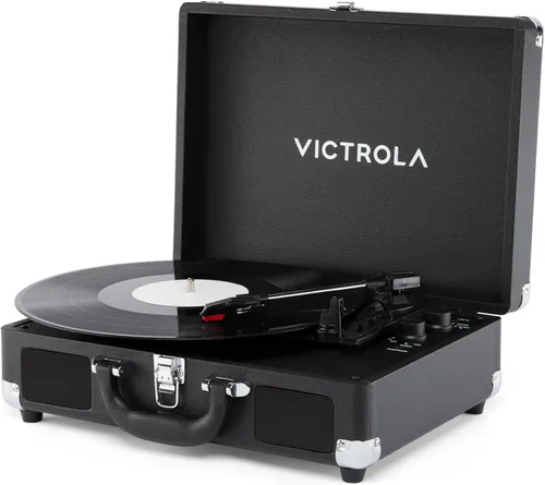 Vista 11 de Victrola Reproductor de discos de maleta - Bluetooth, altavoces integrados