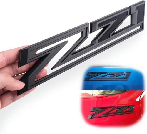 Vista 8 de 2019-2023 Nuevos emblemas Z71 de 2 piezas para Silverado (negro brillante)