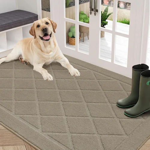 Vista 57 de BEQHAUSE - Tapete para puerta de 20 x 32 pulgadas, antideslizante, color beige