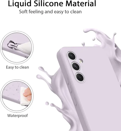 Vista 6 de AK Funda protectora para Samsung Galaxy A54 5G, elegante funda protectora de cuerpo completo de silicona líquida delgada para Samsung Galaxy A54 5G