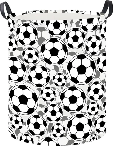 Vista 30 de Cesta de lavandería de 19.7 pulgadas, cesta de ropa sucia para niños, contenedor de almacenamiento de juguetes impermeable, decoración