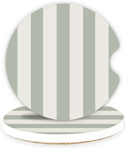 Vista 39 de Posavasos absorbentes para automóvil, paquete de 2 unidades para portavasos (beige)