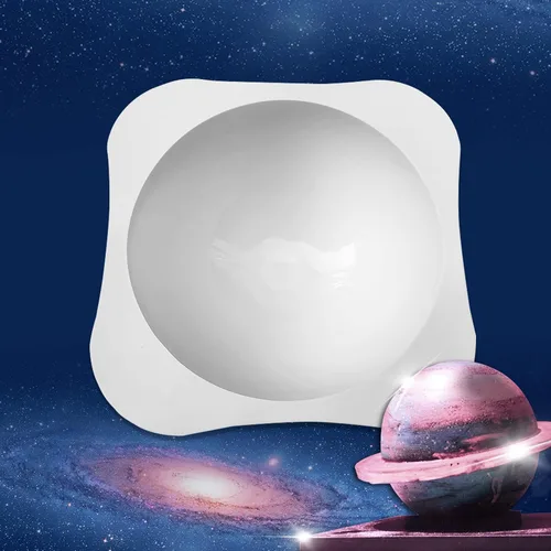 Vista 8 de Molde de silicona grande de planeta para pastel de fondant de chocolate + 2 bandejas de cubo de martillo de madera, moldes para hacer jabón, moldes