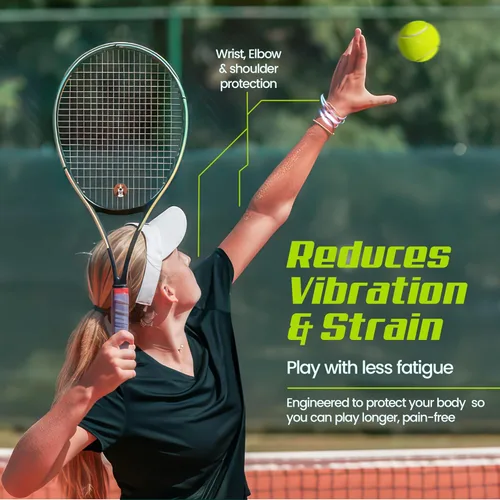 Vista 3 de Tennis Racket Dampener - Cute Designs - Vibration & Noise-Reducing Tennis Shock Absorber for Racquets - Secure, Easy-Install Accessories for Players