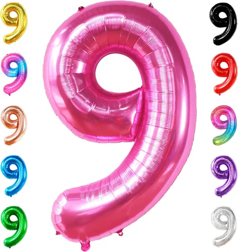 Vista 127 de KatchOn, Globo gigante de oro rosa con el número 5 de 40 pulgadas, globos de cinco globos de oro rosa con el número 5, decoraciones de cumpleaños 5
