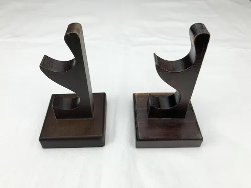 Vista 7 de Nangopop Soporte de varita de mago – Soporte de varita mágica de madera de 2 niveles para exhibición de mesa, sostiene dos varitas