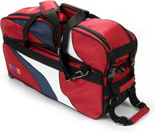 Vista 6 de Carro de torneo de bolos de lujo para 3 bolas con zapatero y bolsa de accesorios desmontables