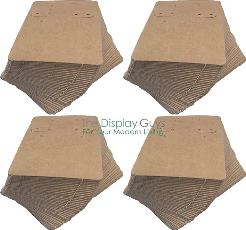 Vista 18 de The Display Guys Pack of 100 pcs 2x2 inch (5x5 cm) White Paper Necklace Earrings Display Hanging Cards for Jewelry Accessory Display