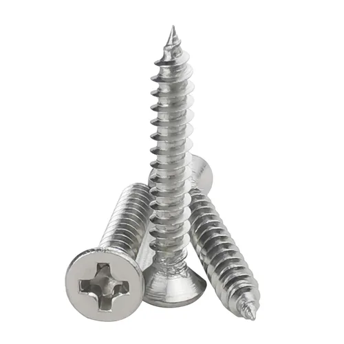 Vista 8 de 120 piezas de tornillos de madera #4 x 1, tornillos de acero inoxidable 18-8 (304) de cabeza plana para chapa metálica, tornillos autorroscantes