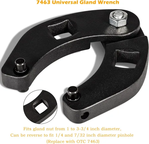 Vista 4 de Bonbo 1266 &7463 Adjustable Gland Nut Wrench Small and Large Universal Adjustable Gland Nut Wrench for Hydraulic Cylinder (Set of 2)