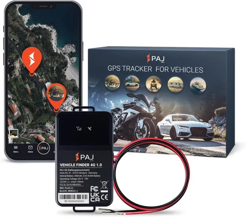 PAJ GPS Buscador de vehículos 4G, 1.0 - Rastreador GPS de seguimiento en tiempo real para automóviles, motocicletas, camiones y más, gestión de