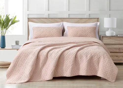 Vista 10 de Chezmoi Collection Bethany - Juego de edredón de 3 piezas tamaño Queen, manta sherpa acolchada floral, reversible, de microfibra lavada, ligera