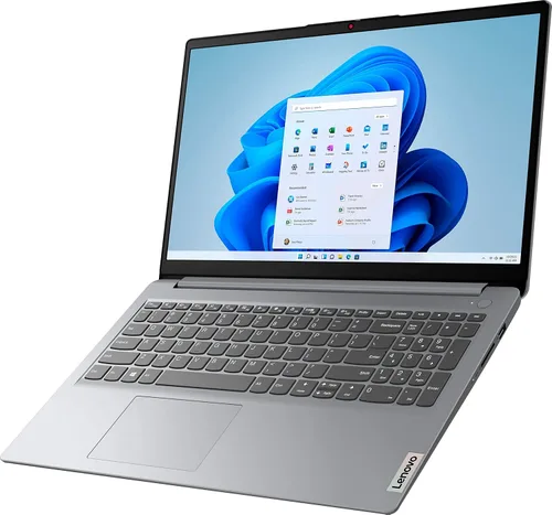 Vista 3 de Lenovo IdeaPad 1 15.6" HD portátil, AMD Athlon Silver 3050U, 4 GB de RAM, 128 GB eMMC, Windows 11 Home, gris nube
