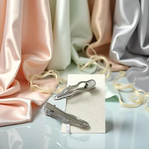 Vista 2 de 4 pinzas para el cabello onduladas de metal plateado, pasadores para el cabello, pinzas de pelo de cocodrilo, pinzas para el cabello pequeñas