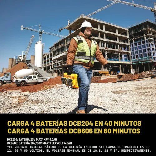 Vista 5 de DEWALT 20V MAX Cargador de 4 puertos de carga rápida (DCB104)