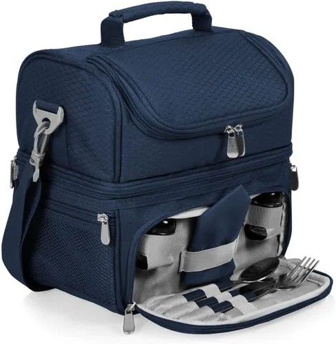 Vista 4 de NHL St Louis Blues Pranzo - Lonchera aislada con juego de picnic - Bolsa térmica para el almuerzo