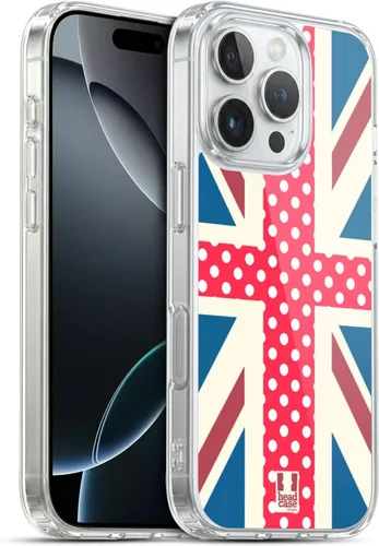 Vista 303 de Head Case Designs Blue Gingham Union Jack Collection - Funda de gel suave compatible con Apple iPhone 7 Plus/iPhone 8 Plus