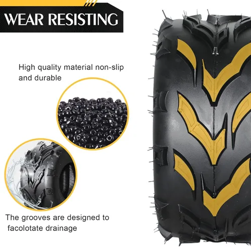 Vista 5 de Juego de 2 neumáticos ATV 16x8-7 16/8-7 sin cámara Quad UTV Go Kart ATV neumático 4PR