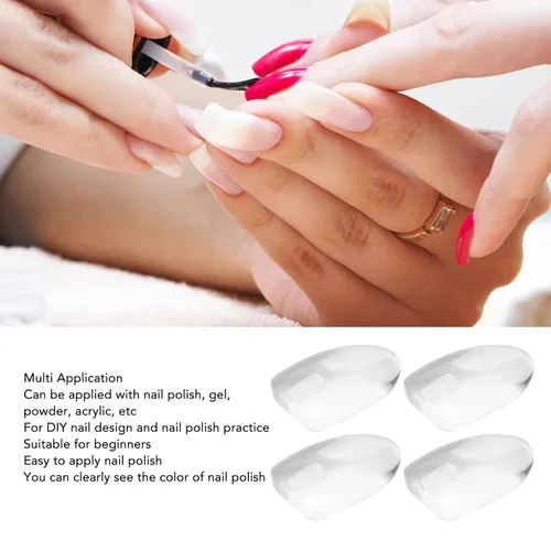 Vista 3 de Tarjeta de color de esmalte de uñas, tarjeta de color de uñas, palitos de uñas de vidrio transparente, puntas de visualización de color de arte