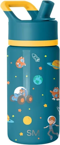 Vista 12 de Simple Modern - Botella de agua para niños de la colección Summit con tapa con pajilla Taza aislada de acero inoxidable de 14 onzas para niños