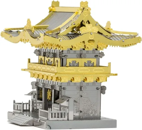 Vista 4 de Metal Earth Fascinations Yomeimon Gate Kit de modelo de metal 3D con pinzas