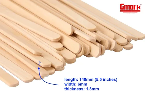 Vista 2 de Gmark Agitadores de café de madera de 5.5 pulgadas, 1000 ct, agitadores de bebidas de café de madera de abedul natural, extremo redondo GM1014