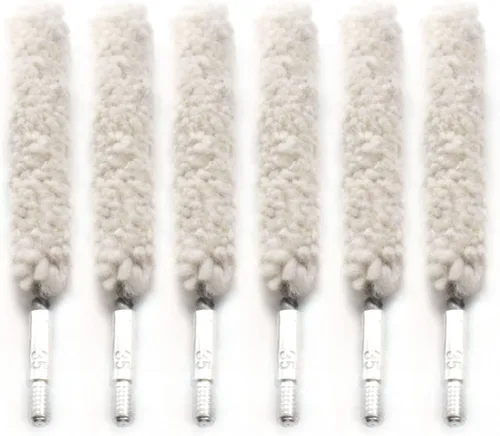 Vista 8 de Paquete de 10 cepillos para trapeadores de algodón con orificio de limpieza de pistola 8-32, 5-16 o 5-40 roscados (calibre .177)