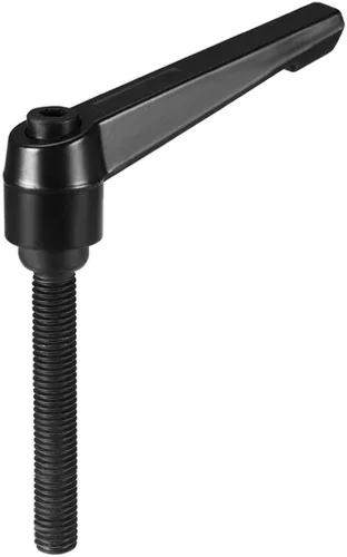 Vista 11 de uxcell Mango M6 x 1.575 in Palanca de sujeción ajustable Rosca Botón de trinquete macho roscado Perillas de tornillo de liberación rápida Pernos
