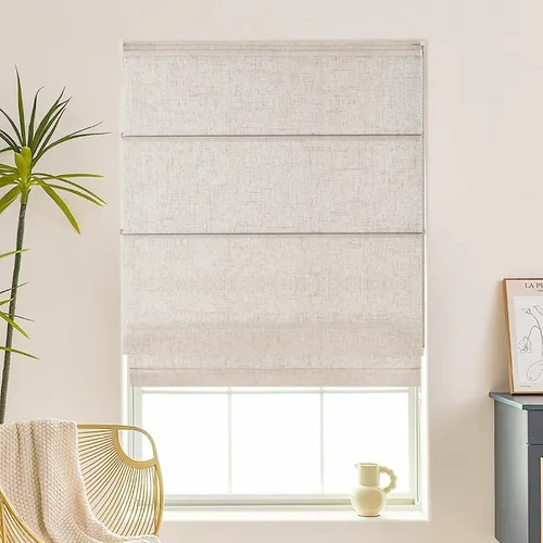 Persianas romanas para ventanas, filtran la luz y bloquean el calor, persianas para el hogar, sala de estar, puerta, dormitorio, textura de lino, 45