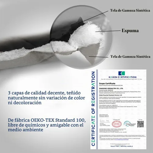 Vista 6 de H.VERSAILTEX Funda de sofá resistente al agua para sofá de 3 cojines, reversible, protector de muebles acolchado con correa elástica, funda de sofá
