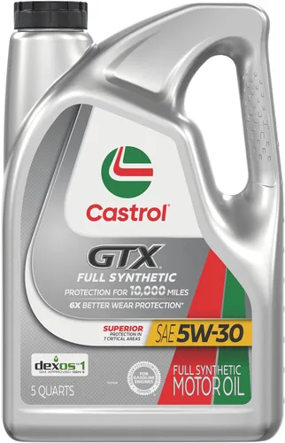 Vista 7 de Castrol Aceite de motor sintético completo GTX 5W-30, 1 cuarto de galón, paquete de 6