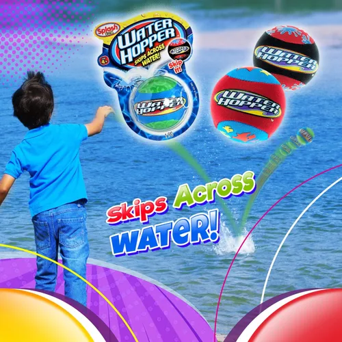 Vista 3 de JA-RU Pro Hopper Skip Water Bouncing Ball Professional Fidget Skip Ball Pool Bounce Balls Juguetes. Pelota de playa para saltar, juego al aire