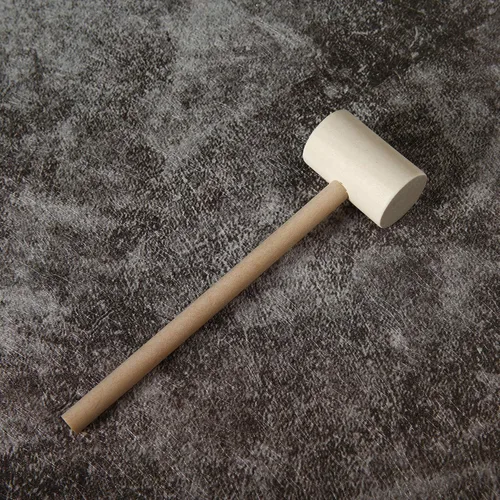 Vista 4 de MIHEY 18 piezas Mini martillo de madera creativo golpeando mazo educativo