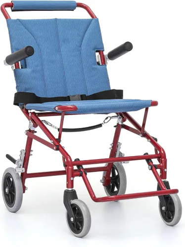 Vista 15 de monicare Silla de ruedas plegable ligera para adultos, silla de ruedas de transporte plegable con reposabrazos abatible, silla de transporte