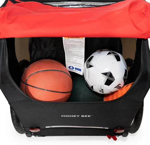 Vista 2 de Burley Honey Bee, remolque y cochecito de bicicleta para niños de 2 asientos