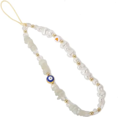 Vista 12 de Correa con dije para teléfono contra el mal de ojo, cordón para teléfono celular, dijes para teléfono, correa con cuentas para teléfono, cordón