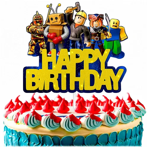 Decoración para pastel de videojuegos, decoración de fiesta de cumpleaños Niño
