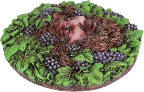 Vista 6 de Ebros Gift Oberon Zell - Placa de pared con diseño de dios del vino griego, dios, dios, baco y espíritu de la vid, 5.25 pulgadas de diámetro, Wicca