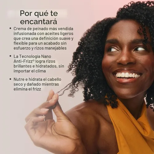 Vista 8 de Ouidad Advanced Climate Control Styling Cream for Curly Hair – Featherlight Curl Cream for Hydrated, Shiny & Frizz-Free Definition, Flexible, Soft