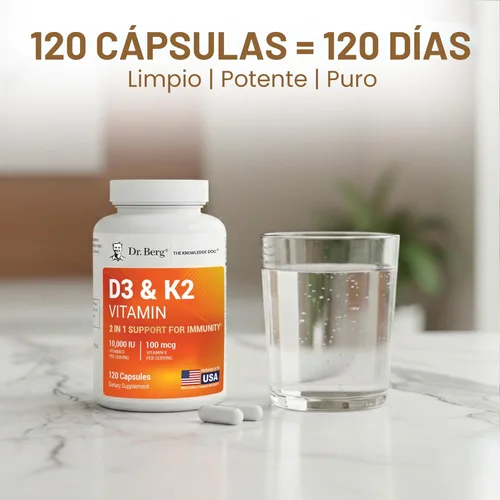 Vista 8 de Suplemento de vitamina D3 K2 del Dr. Berg con aceite MCT, incluye 10,000 UI de vitamina D3, 100 mcg de vitamina K2 MK7, sales biliares purificadas
