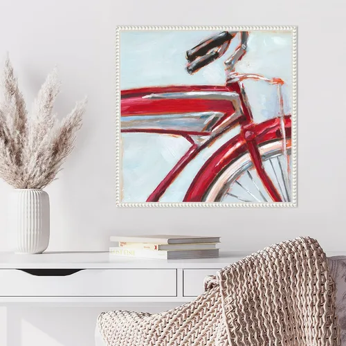 Vista 45 de Amanti Art Framed Canvas Wall Art 16x16 Retro Cycle I by Ethan Harper, Framed Wall Art Canvas, Abstract Artwork, Traditional Decor, Small Poster