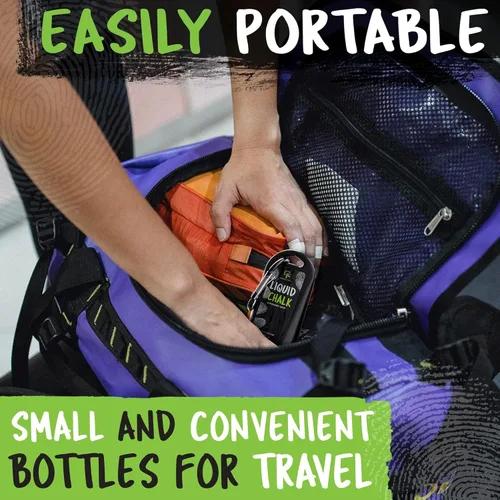 Vista 8 de Gradient Fitness Tiza líquida para gimnasio, levantamiento, escalada en roca, agarre de poste, levantamiento de pesas, entrenamiento, agarre