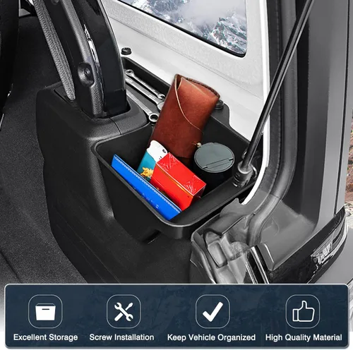 Vista 3 de Rear Cargo Side Trunk Storage Box Tray Fit for Jeep Wrangler JL 2018-2023 Trunk Storage Tray Organizers Cargo Organizer Black 2PCS (NOT FIT 4XE)