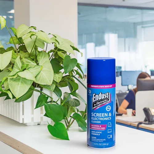 Vista 4 de Endust para electrónica; spray de limpieza antiestático para pantallas y electrónicas; sin espuma, rayas ni residuos; sin amoníaco y alcohol, sin