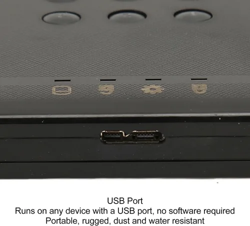 Vista 6 de Zyyini Caja de disco duro cifrado, 3 TB 5 Gbps cifrado USB 3.0 2.in SATA Disco Duro Caja de disco duro Hardware de acceso con contraseña, para 7 8