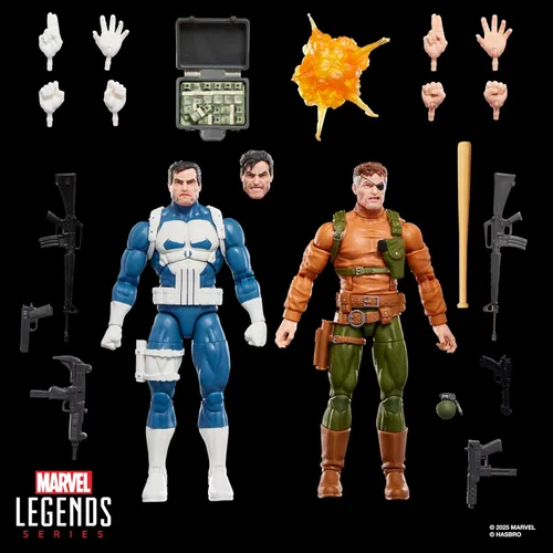 Vista 9 de Marvel Legends Series Gamerverse Punisher & Nick Fury, figuras de acción coleccionables inspiradas en videojuegos retro de 6 pulgadas